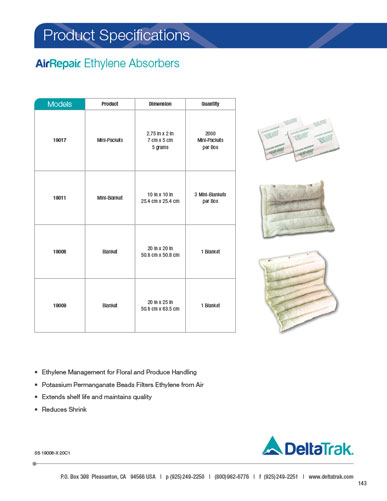 Download Air Repair Ethylene Absorbers Spec Sheet